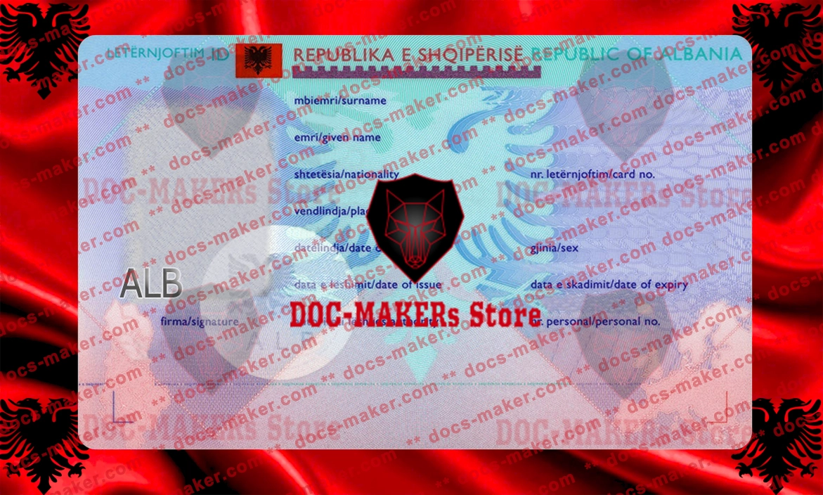 Albania ID Card – PSD Template